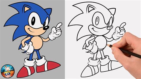 cómo dibujar a sonic|sonic dibujo colorear.